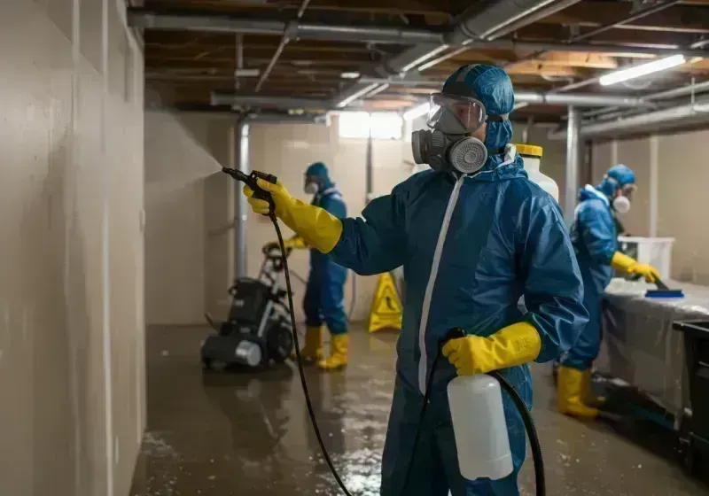 Basement Sanitization and Antimicrobial Treatment process in Bloomingdale, IL